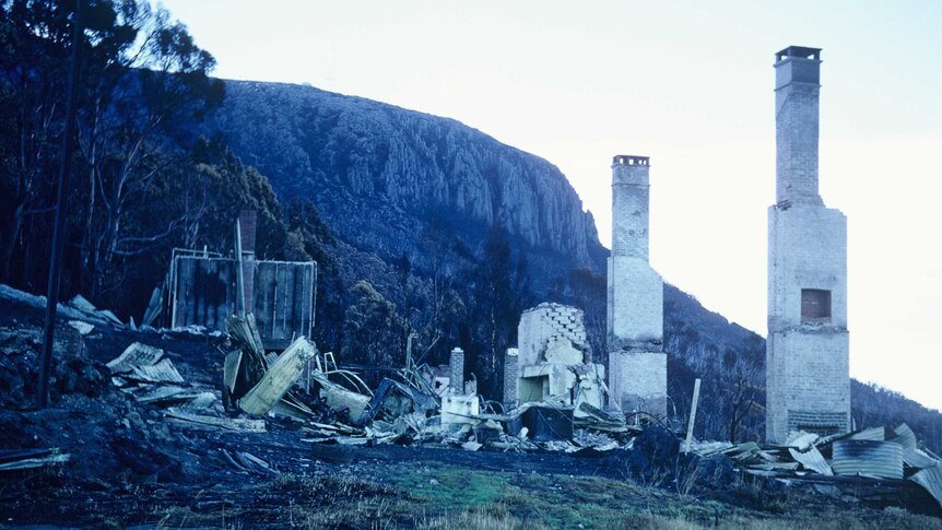 Ruins of the Springs Motel on Mount Wellington.