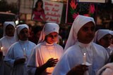 Indian nuns hold candlelight vigil