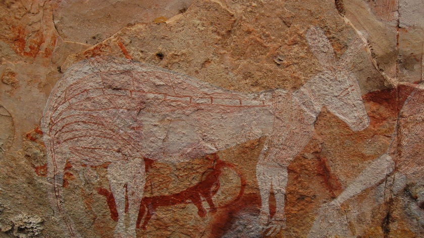 Kangaroo rock art