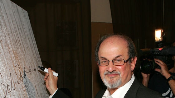 Author Salman Rushdie attends The Montblanc De La Culture Award awards in New York.
