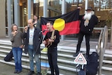 Protesters gathered outside of NSW Supreme Court today for the Metgasco decision.