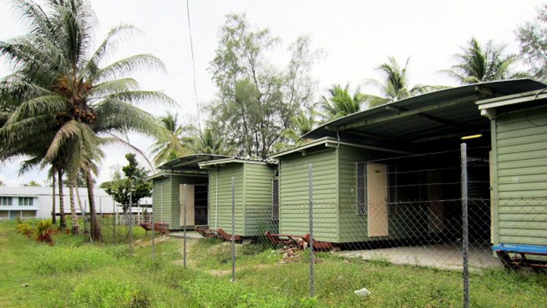 The exterior of the residential section of the Manus Island Immigration Detention Centre.