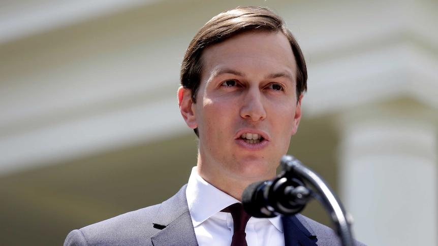 Senior Adviser to the President Jared Kushner speaks outside the West Wing.