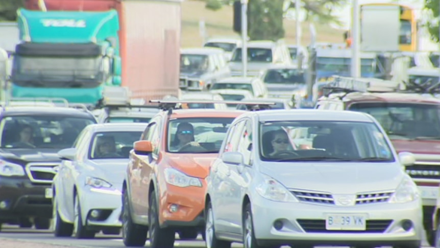 Traffic jam in Hobart
