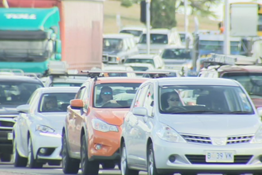 Traffic jam in Hobart