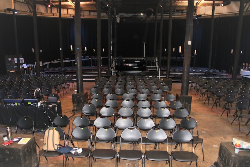 A photo of empty seats within the tanks art centre.