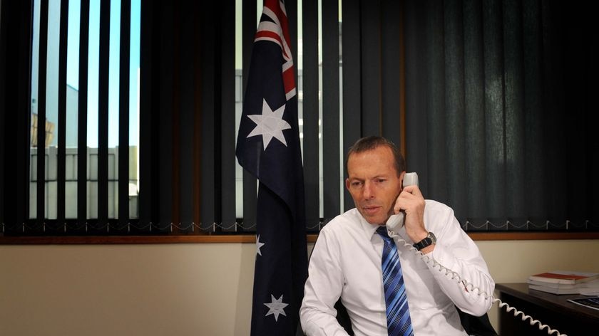 Abbott works the phones