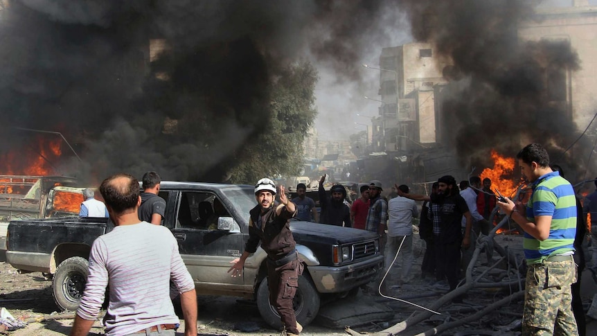 White helmets Idlib province