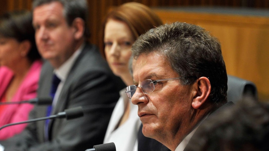 Ted Bailleau speaks during a press conference after the COAG meeting in Canberra on August 19, 2011.