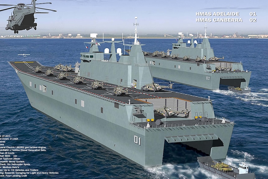 Canberra Class Amphibious Ship (LHD) (Royal Australian Navy: Department of Defence)