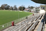 An empty football oval stand 