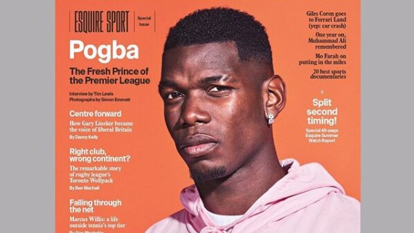 Paul Pogba on the cover of Esquire magazine.