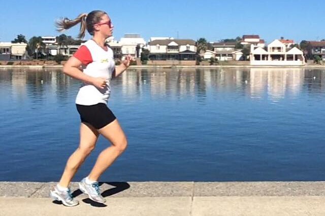 Adelaide woman Erin Zilm running in preparation for a marathon