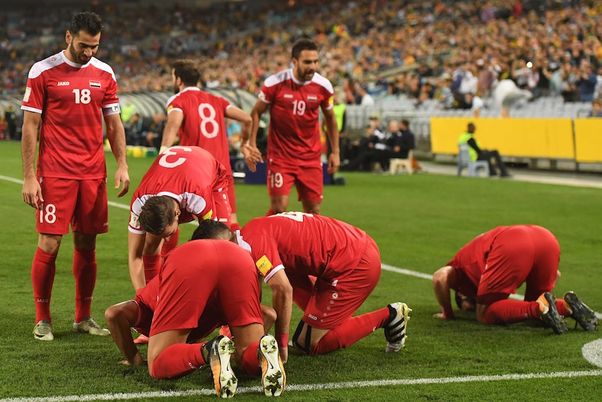 Syria celebrates opener against Socceroos