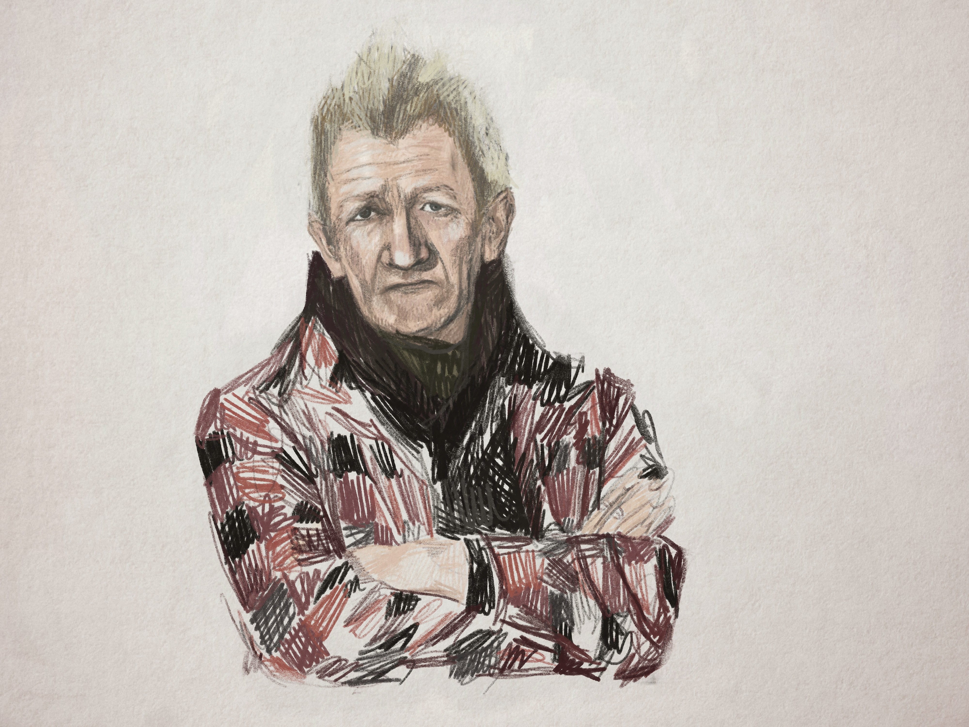 Un boceto de la sala del tribunal de Craig Freeman