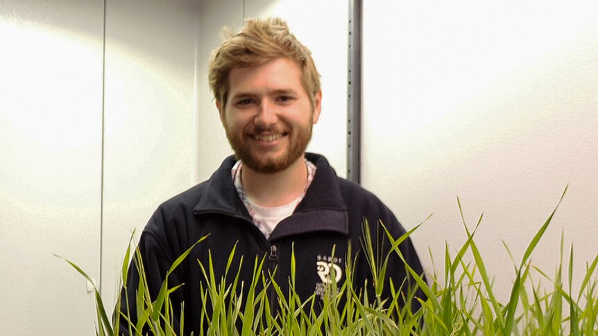 James Walter, PhD student from Adelaide University is researching wheat breeding using drone technology