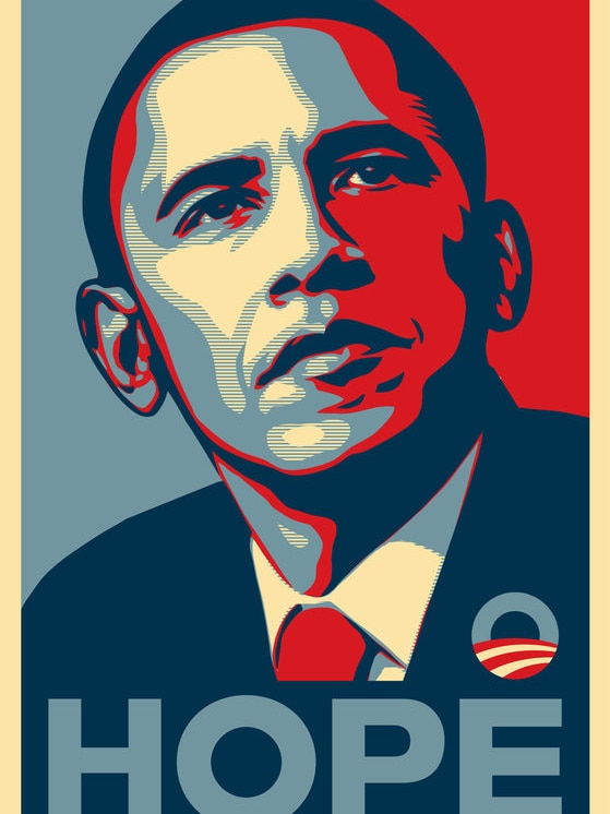 Well-known: Obama Hope 2008 is Shepard Fairey's most recognisable work.