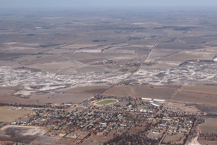 An aerial view of Cunderdin.