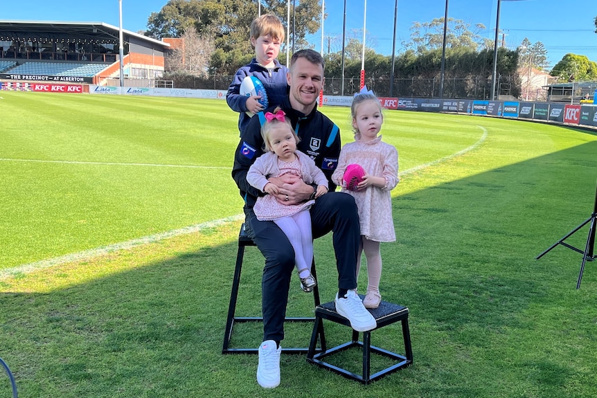 Robbie Gray with his kids