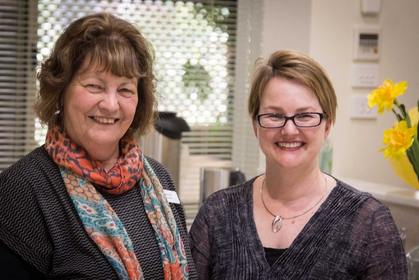 Marion Leach and Elaine Young, staff at Dot's Place