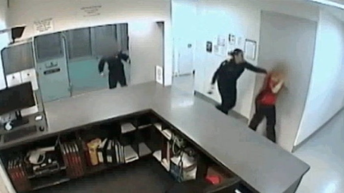 Security footage at Ballarat police cells