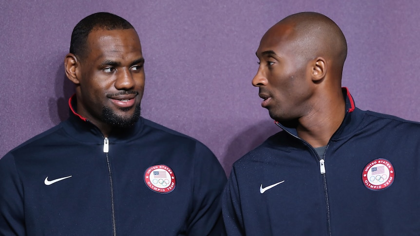 Dream pairing ... USA's LeBron James (L) and Kobe Bryant (R).