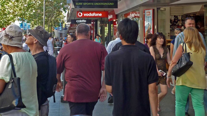 Hay St Mall shoppers 18/03/2013