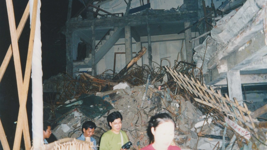 Part of the Sari club, gutted by fire during the 2002 Bali bombings.