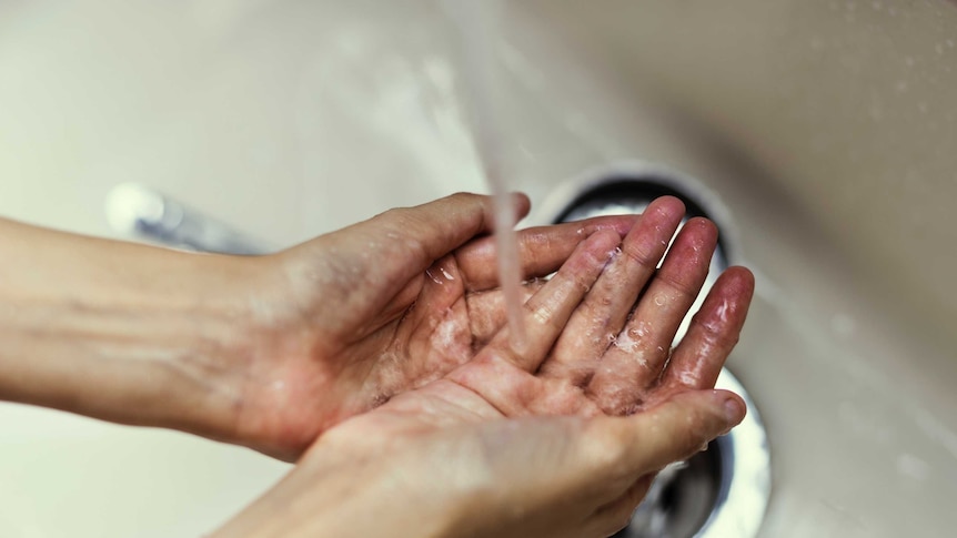 Hand washing.