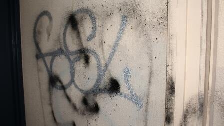 Graffiti left by suspects in Melbourne assault