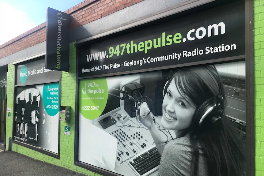 The exterior of Geelong community radio station The Pulse 94.7 FM.