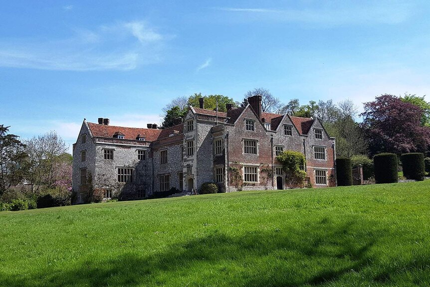 Wide shot Chawton House, the estate where Jane Austen lived