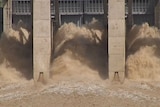 Water being released from the Callide Dam.