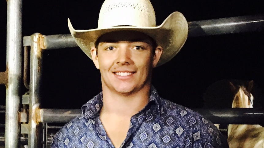 NT bronc rider Kalvin Kempster stands in front of some yards