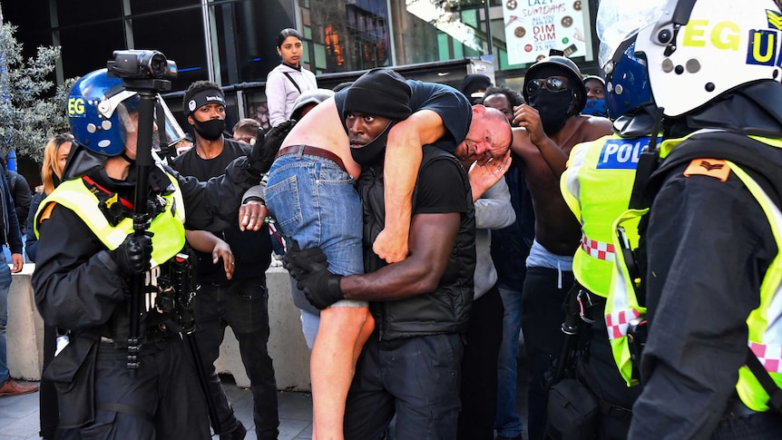 UK Black Lives Matter And Farright Protesters Clash With Each Other