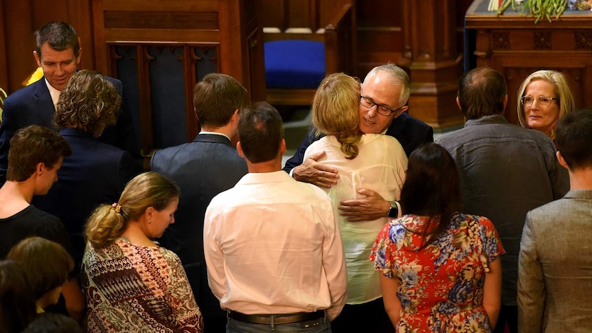 People in a church.