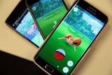 Generic shot of phones running Pokemon Go