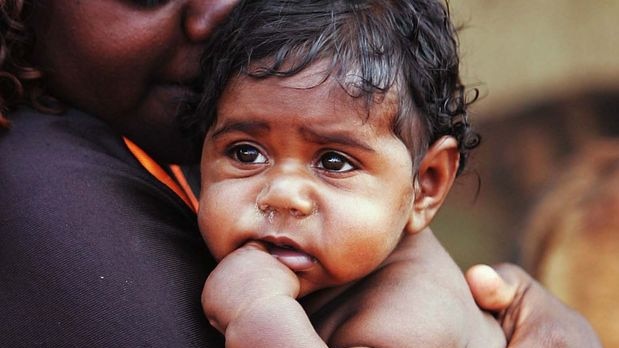 Aboriginal child at the Utopia community