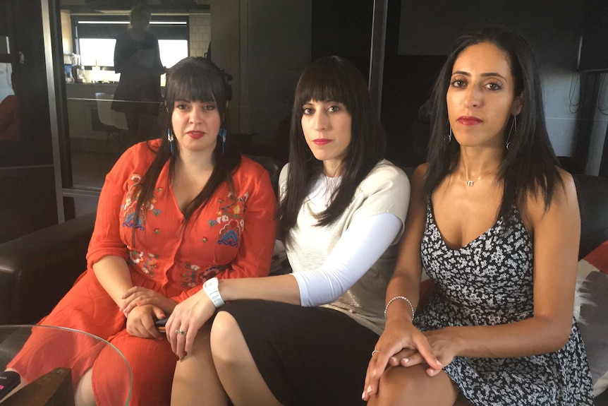 Three women seated, Dassi Erlich, Nicole Meyer and Elly Sapper.