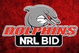 An image associated with the Redcliffe Dolphins' NRL bid, depicting a dolphin holding a rugby league ball.