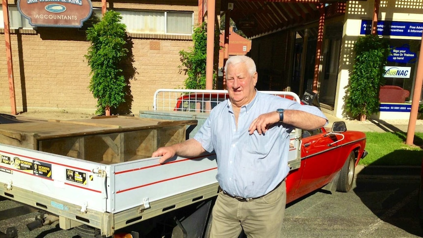 Deniliquin mayor Lindsay Renwick and his ute