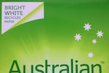 Australian Paper logo on a ream of recycled paper