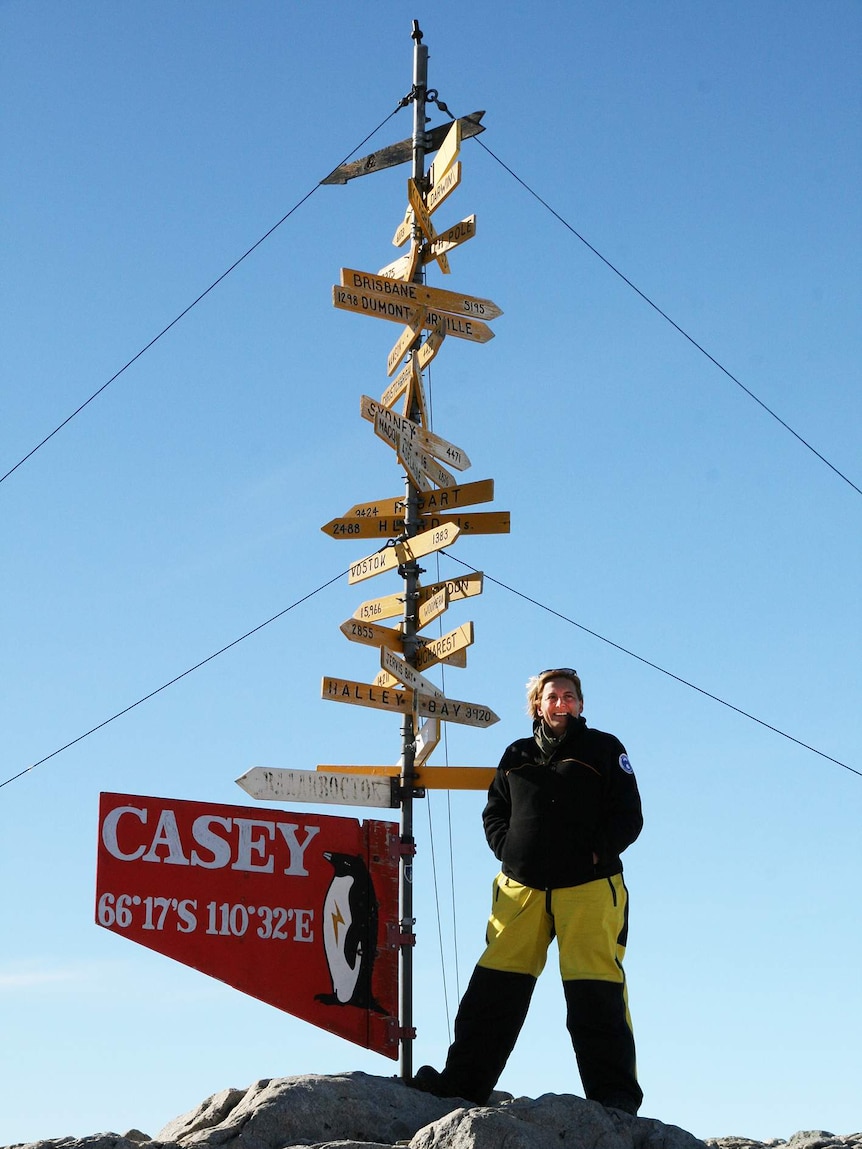 Rebecca Jeffcoat at Casey research station, Antarctica.