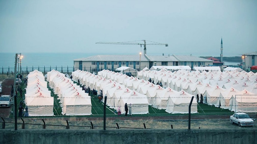 A tent city in Turkey