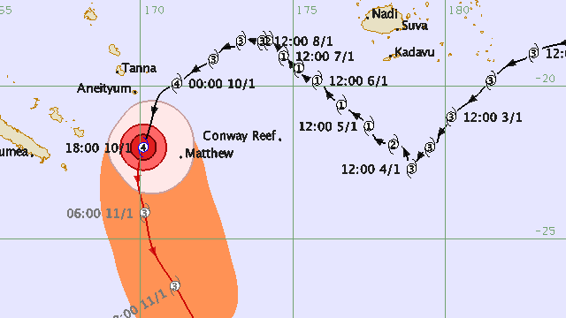 Cyclone Ula moves away from Vanuatu's Tafea Province