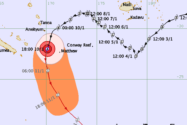 Cyclone Ula moves away from Vanuatu's Tafea Province