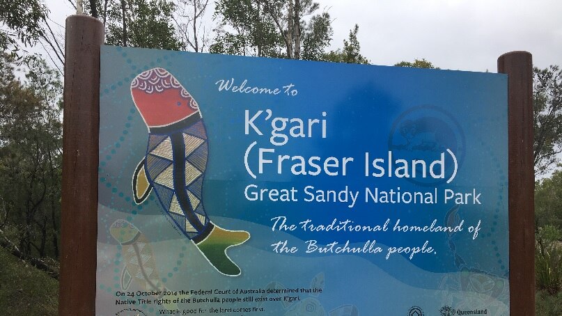The new signs, designed by the island's ranger Conway Burns.
