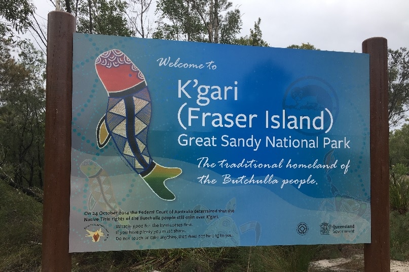 The new signs, designed by the island's ranger Conway Burns.