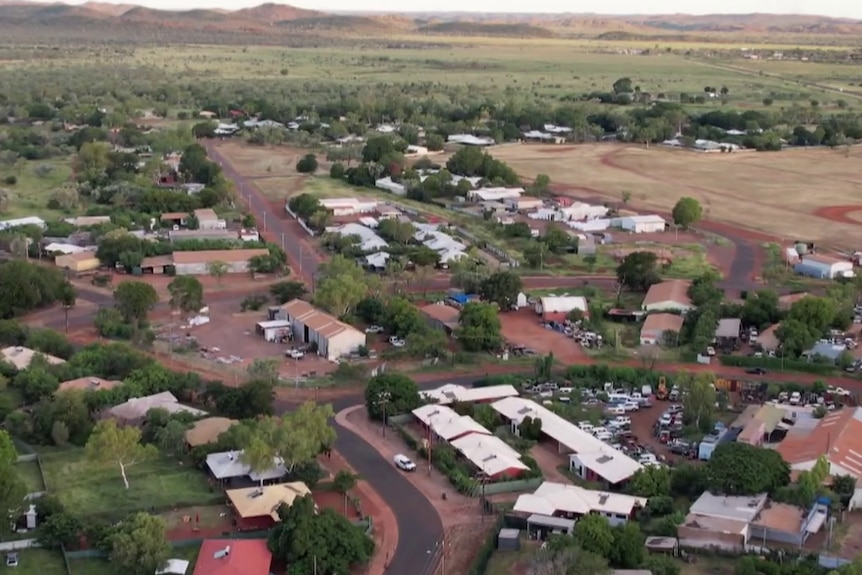 A rural neighbourhood viewed from the air
