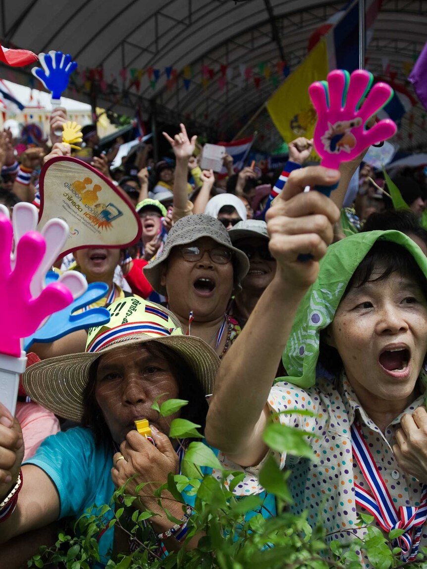 Anti-government protesters in Bangkok